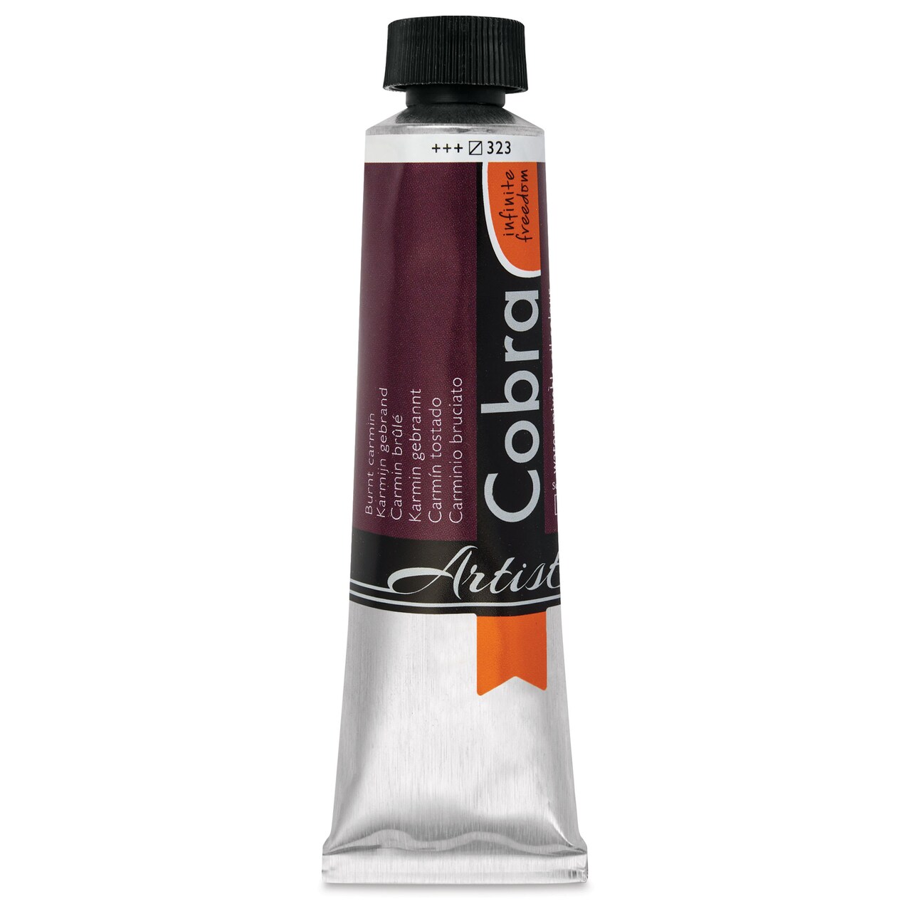 Cobra Artist Water Mixable Oil Paint - Burnt Carmine, 40 ml tube